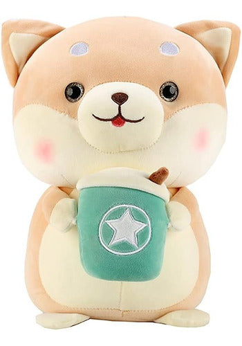 Peluche Perro Shiba Inu Con Taza Kawaii - Spacemarket