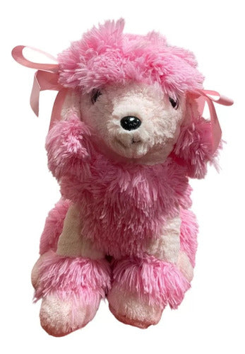 Peluche Perro Poodle Rosado Kawaii 25 Cm - Spacemarket