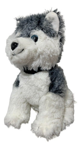 Peluche Perro Siberiano 25 Cm Con Sonido Kawaii - Spacemarket