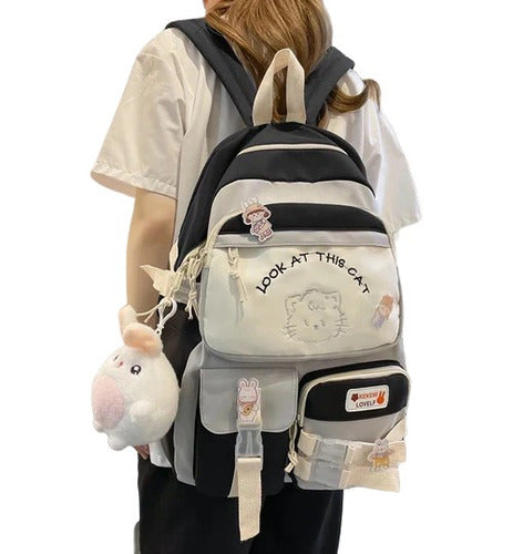 Mochila Multiuso Estilo Koreano Diseño Gato - Spacemarket