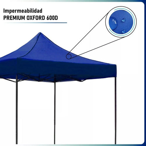 Toldo 2x2 Plegable Metálico Antioxidable Con Lona