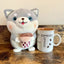 Peluche Perro Shiba Inu Con Taza Kawaii - Spacemarket