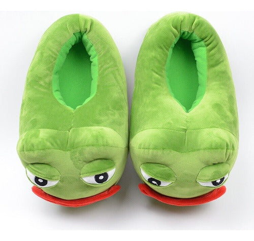 Pantuflas Rana Frog Pepe Meme Talla Adulto 29 Cm - Spacemarket