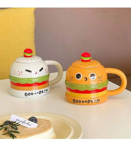 Taza Mug Forma Hamburguesa Kawaii