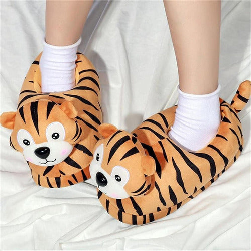 Pantuflas Tigre Kawaii Talla Adulto