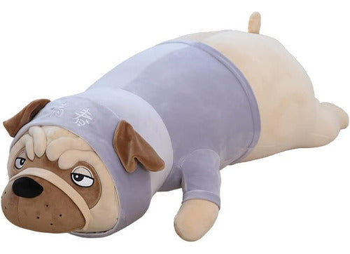 Peluche Perro Pug Con Traje Grande 50 Cm Kawaii