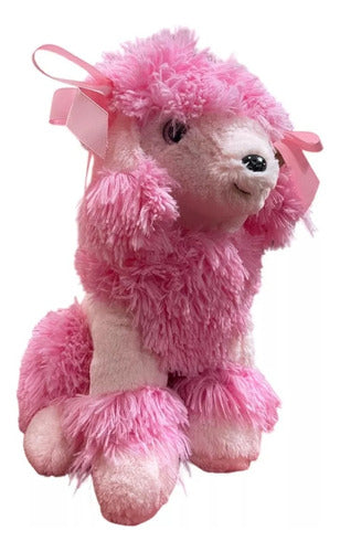 Peluche Perro Poodle Rosado Kawaii 25 Cm - Spacemarket