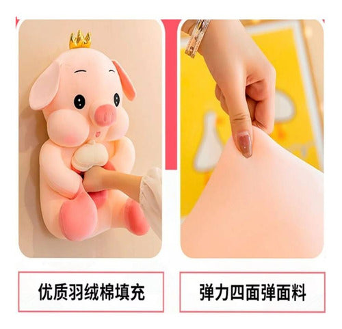 Peluche Chancho Cerdito Felpa Suave Kawaii 35 Cm