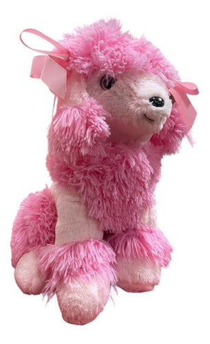 Peluche Perro Poodle Rosado Kawaii Grande 40 Cm - Spacemarket