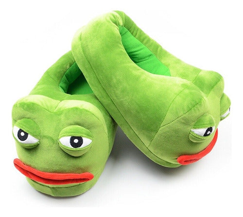 Pantuflas Rana Frog Pepe Meme Talla Adulto 29 Cm - Spacemarket