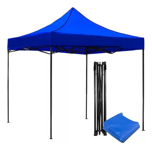 Toldo 2x2 Plegable Metálico Antioxidable Con Lona