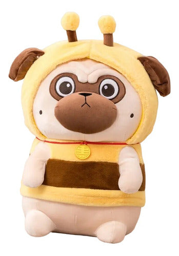 Peluche Perro Pug Kawaii Con Disfraz 35 Cm