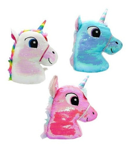 Almohada Cojín De Unicornio Con Lentejuelas Reversible - Spacemarket