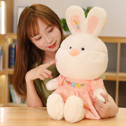 Peluche Conejo Grande Kawaii Con Falda 55 Cm - Spacemarket