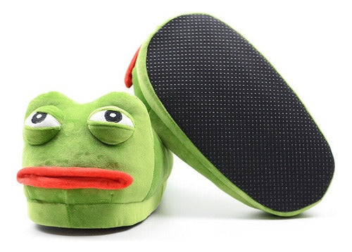 Pantuflas Rana Frog Pepe Meme Talla Adulto 29 Cm - Spacemarket