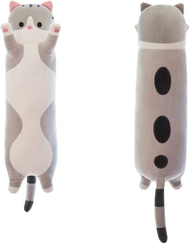 Peluche Almohada Tubular Gato 50 Cm Kawai Felpa - Spacemarket